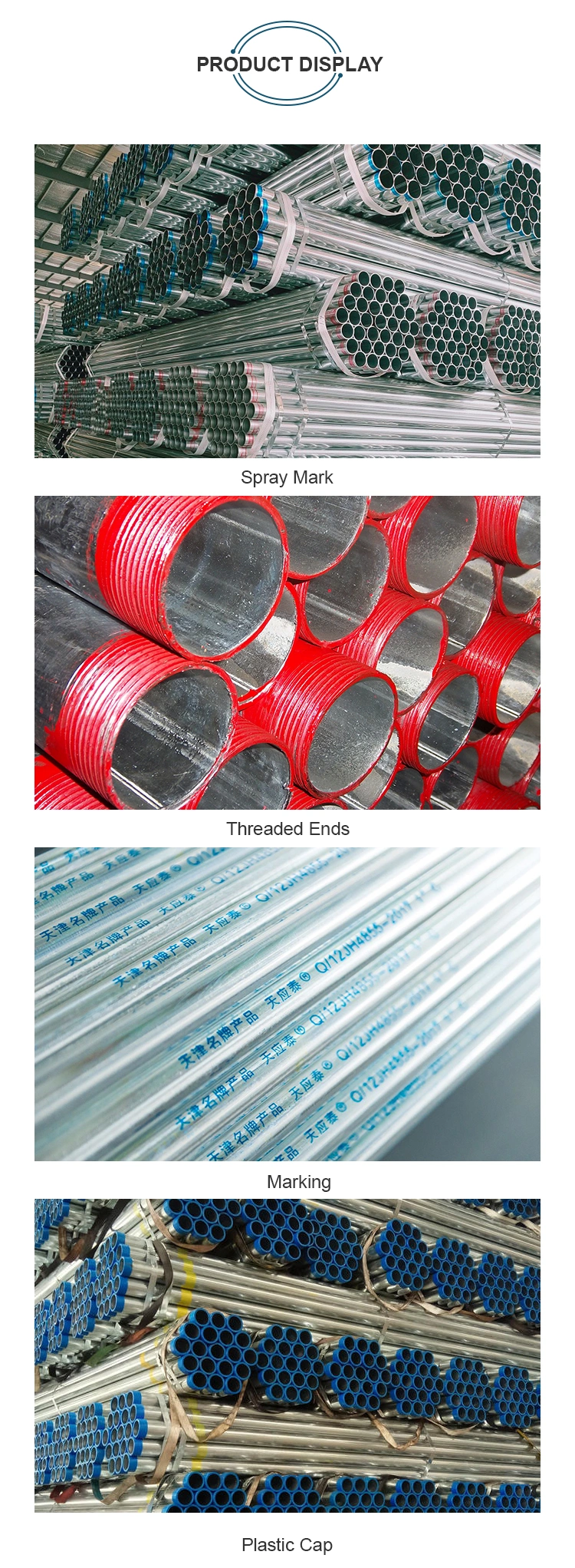 Galvanized Steel Pipe Scaffolding Tube Grennhouses with Low Price